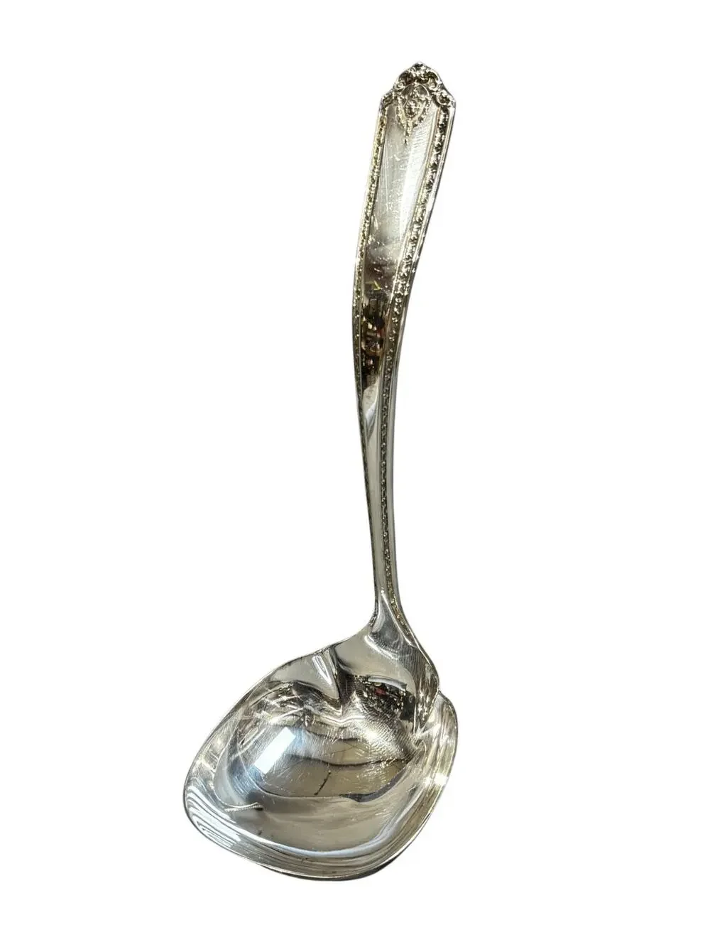 Vintage 1940s Sterling Silver Lady Hilton By Westmorland Solid Gravy Ladle